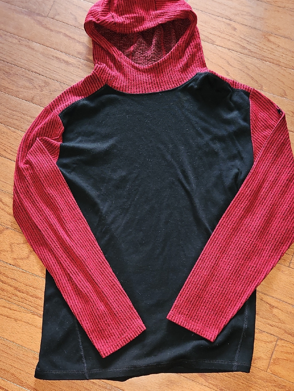 SMARTWOOL MENS RED/BLACK KIVA MERINO WOOL PILL OVER  SWEATER ( NEW $180) SZ XL